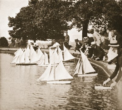 A Model Yacht Race, Alexandra Palace, illustration from German Prisoners in Great Britain by English Photographer
